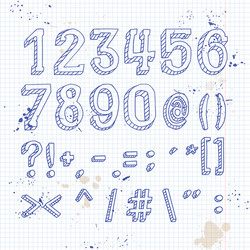 numbers and symbols on notebook vector image