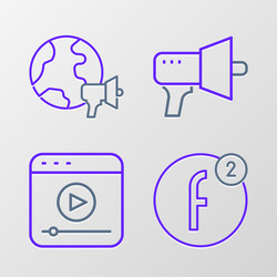 set line create account live stream megaphone vector image