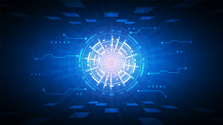 technology background with hi-tech digital data vector image