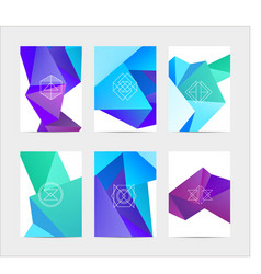 Abstract colorful user interface template set vector