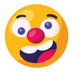 Crazy emoticon face vector