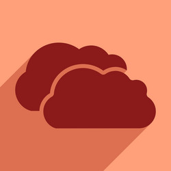 flat with shadow icon and mobile application vector image