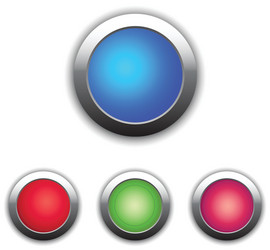 glossy buttons color vector image