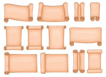 old scroll design isolated on white background vector image