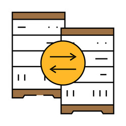 replication database icon color vector image