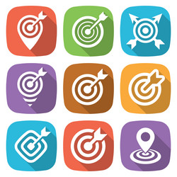 Target Icon Set - Modern & Sharp vector image