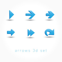 3D Pointer Arrows Set vector image