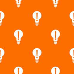 bulb with exclamation mark inside pattern seamless vector