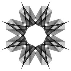 circular geometric elements rotating radiating vector image