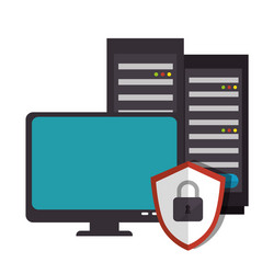 computer desktop system icon vector image