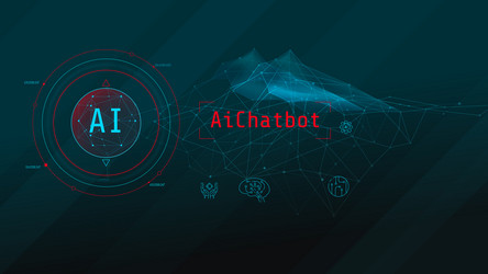 digital artificial intelligence with hologram vector image