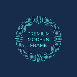 geometric frame in mono line style vector image