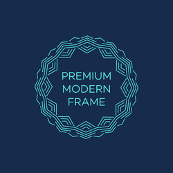 geometric frame in mono line style vector