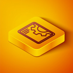 isometric line software web development vector image