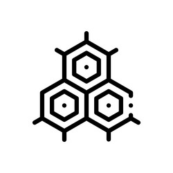 nucleus icon thin linear style design isolated vector image