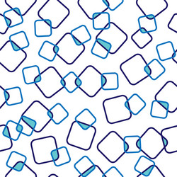 seamless pattern blue intersecting squares vector image