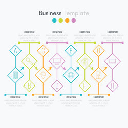 thin line infographic element vector