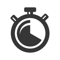 timer clock icon on white background vector image