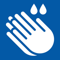 wash hands sign vector