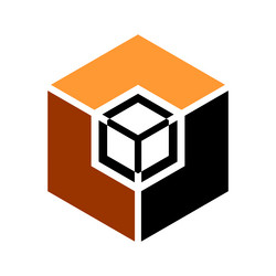 abstract icon in hexagon shape vector image