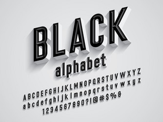 chisel font vector image