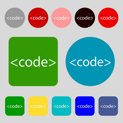 code sign icon programming language symbol 12 vector image
