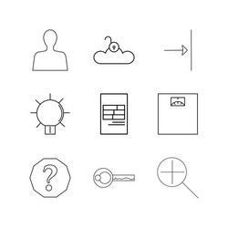 essential linear icon set simple outline icons vector image