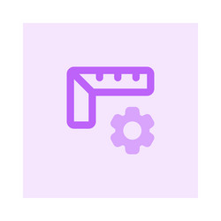 finalized the setting of measures in ruler vector image