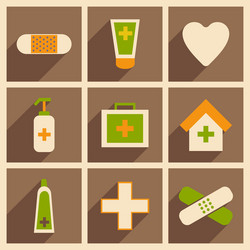 flat with shadow concept and mobile application vector image