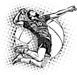 Volleyball player Royalty Free Vector Image - VectorStock