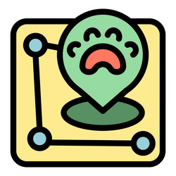 pet tracking app showing location with paw print vector image