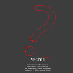 question mark flat modern web button and space vector image