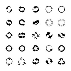 set arrows for web outline refresh and reload vector image