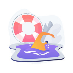 Swimming abstract concept Royalty Free Vector Image