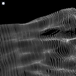 array with dynamic particles 3d technology style vector image