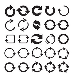 Circular Refresh Arrows Icons vector image