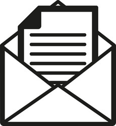 mail icon open envelope symbol vector image