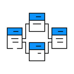 relational database icon color vector image