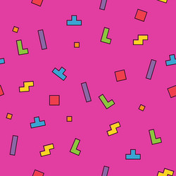 color pixel design pattern puzzle style vector image