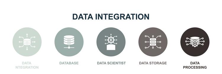 data integration database scientist vector image