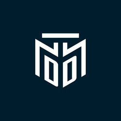 dd monogram initial logo with abstract geometric vector image