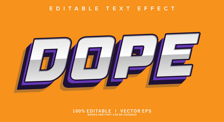 dope text effect with modern style design vector image