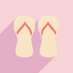 flat with shadow icon and mobile application beach vector image