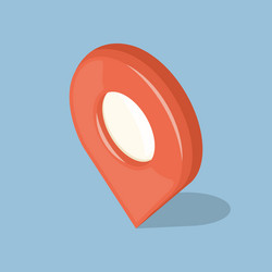 glossy red isolated pointer gps icon sign vector image