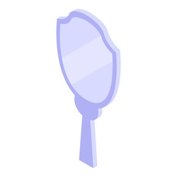 hand mirror with shield shape reflecting light vector image