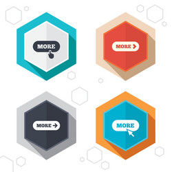 more with cursor pointer icon details symbols vector image