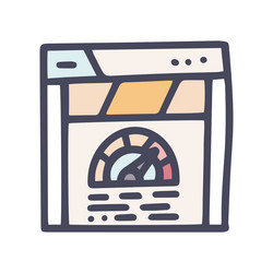 website load speed color doodle simple icon vector image