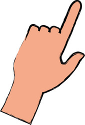 click hand icon pointer finger cursor vector image