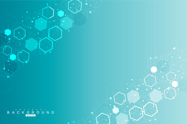 Connected Geometric Molecular Background vector image