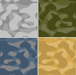 Digital Camouflage Patterns - Set vector image